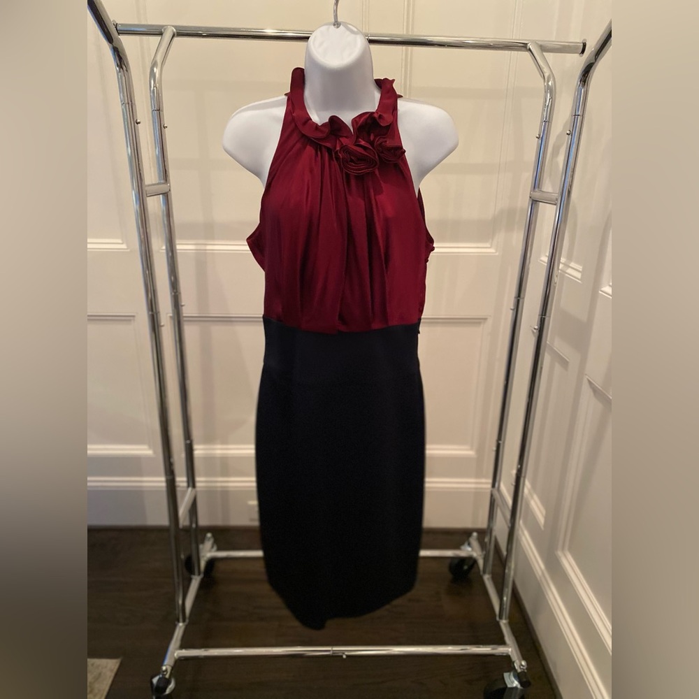 BCBGMaxAzria Deep Red Satin Fabric